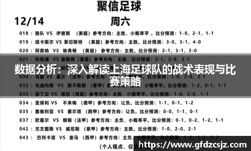 数据分析：深入解读上海足球队的战术表现与比赛策略