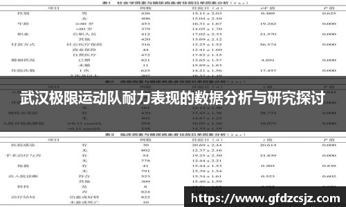武汉极限运动队耐力表现的数据分析与研究探讨